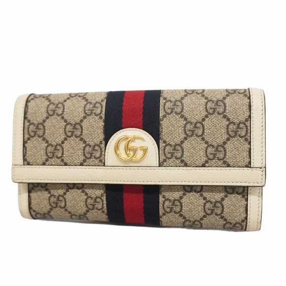 Gucci White Beige Wallet Ivory GG Marmont Long - Picture 1 of 9